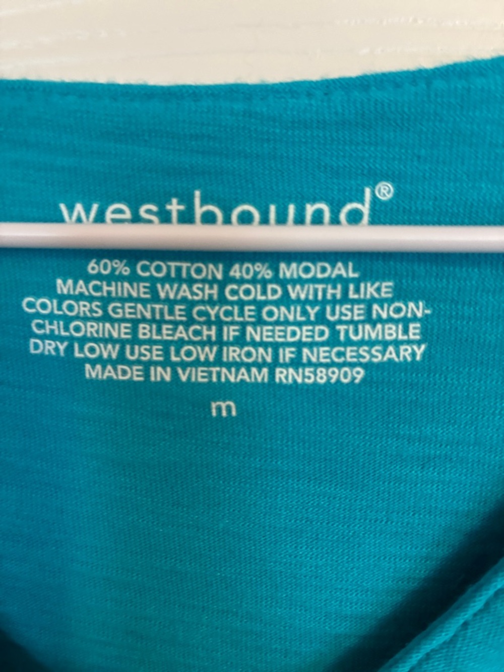 Westbound Teal V-Neck Short Sleeve Tee - Picture 2 of 3
